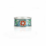 Enamel Ruby Tulip Ring