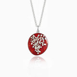 Enamel Rue Ruby Red Pendant