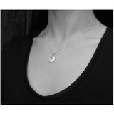 Enamel Rue Pale Grey Small Pendant