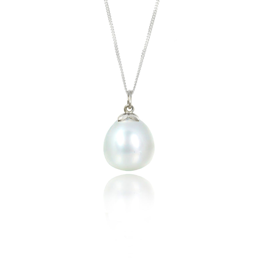 South Sea Pearl Hydrangea 18ct White Gold Necklace