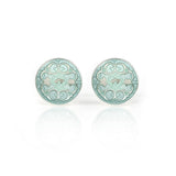 Enamelled Arabesque Grey Cufflinks