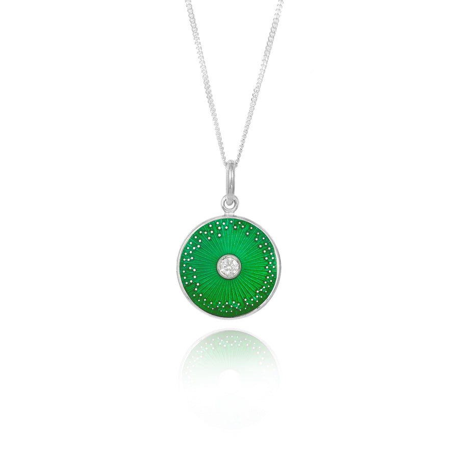 Green Diamond Diatom Pendant