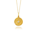 Gold Diamond Diatom Pendant