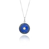 Ink Blue Diamond Diatom Pendant