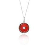 Red Diamond Diatom Pendant