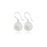 Silver Diamond Diatom Earrings