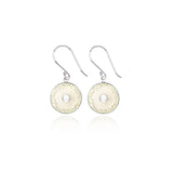 White Enamel Diatom Earrings