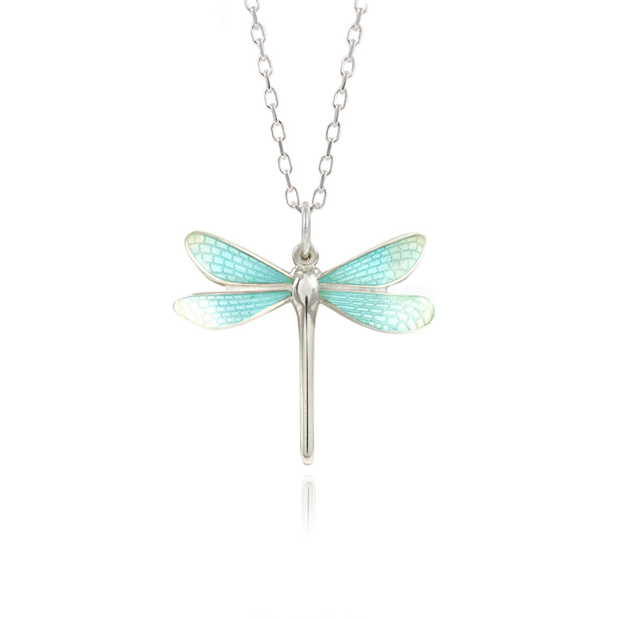 Limited Edition Dragonfly Turquoise Enamel Pendant