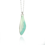 Dragonfly Wing Mint Enamel Pendant