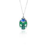 Ladybird Enamelled Green Pendant