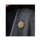 Hydrangea Gold Brooch