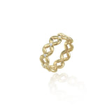 Diamond Hydrangea Gold Eternity Ring