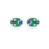 Ladybird Enamelled Green Cufflinks