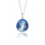 Meadow Enamelled Ink Blue Pendant