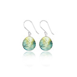 Meadow Enamelled Ochre & Teal Earrings