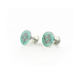 Enamelled Birds In Tree Mint Cufflinks