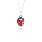 Ladybird Enamelled Red Pendant
