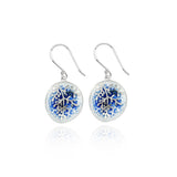 Enamel Graduated Blue Rue Earrings