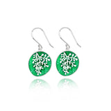 Enamel Rue Green Earrings