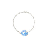 Enamelled Pale Blue Rue Bracelet
