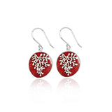 Enamel Rue Red Earrings