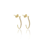 Gold Diamond Hoop Earrings