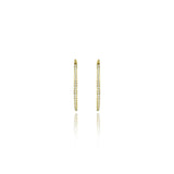 Gold Diamond Hoop Earrings