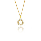 Diamond Suiseki Gold Pendant
